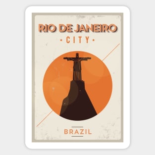 Rio De Janeiro Poster Design Sticker